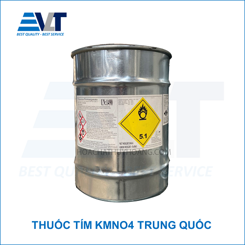 Thuốc tím KMnO4, 50kg/thùng, Trung Quốc